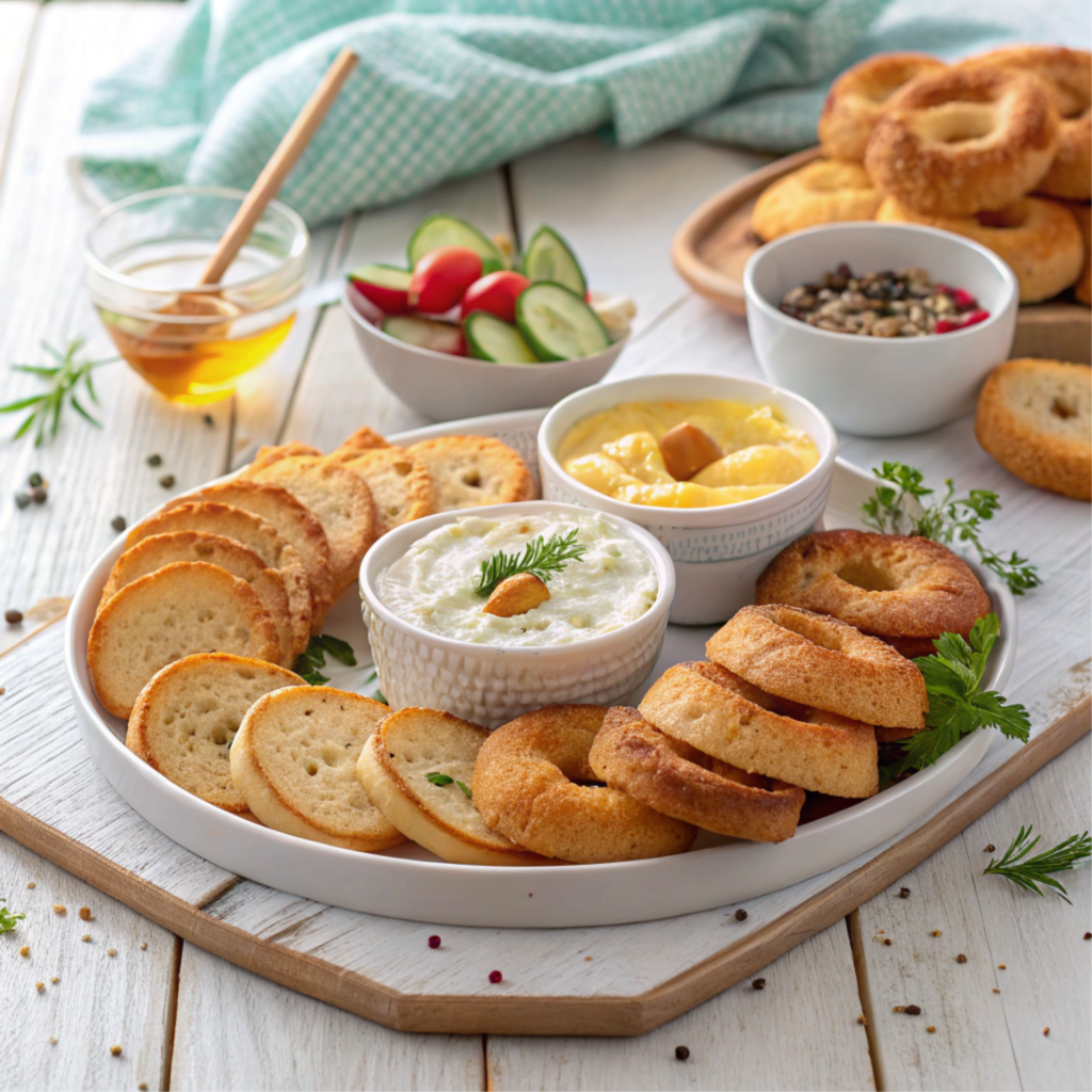 bagel chips with cream cheese