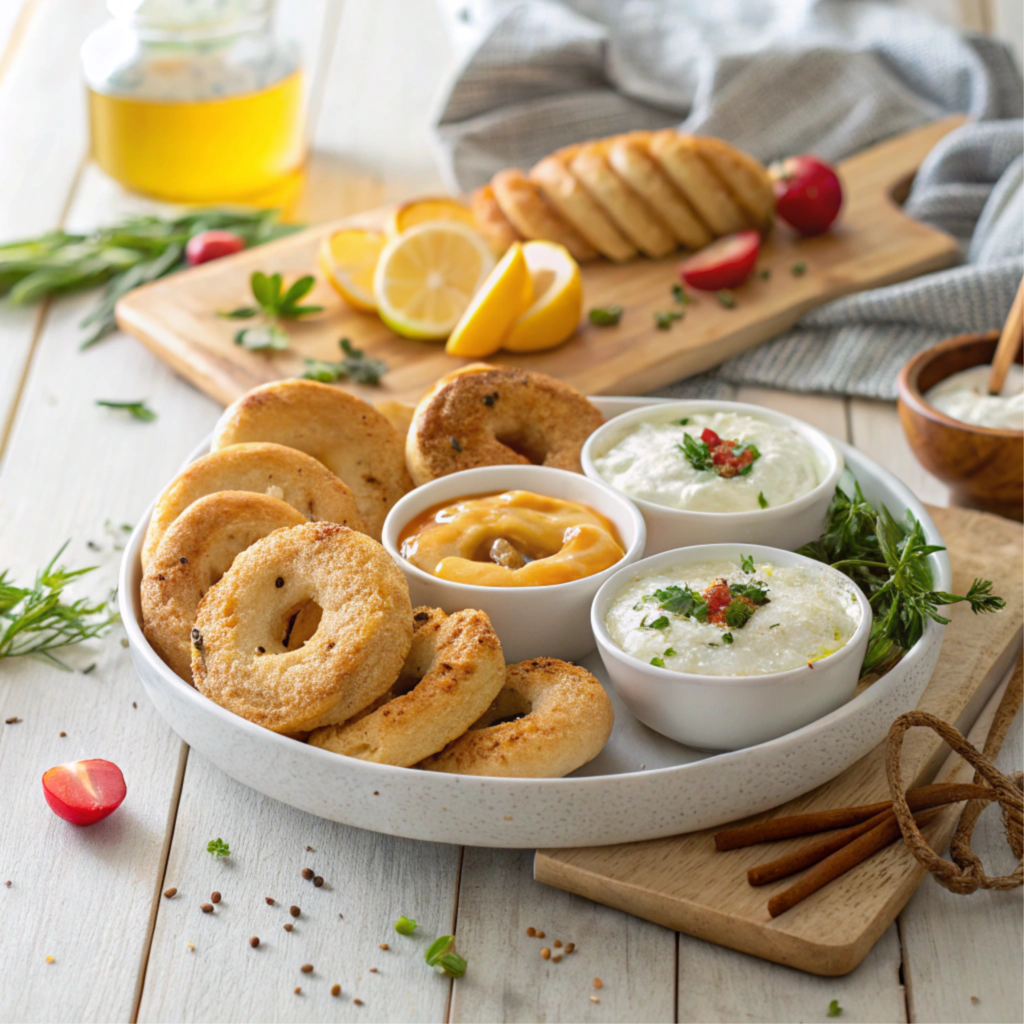 bagel chips with cream cheese