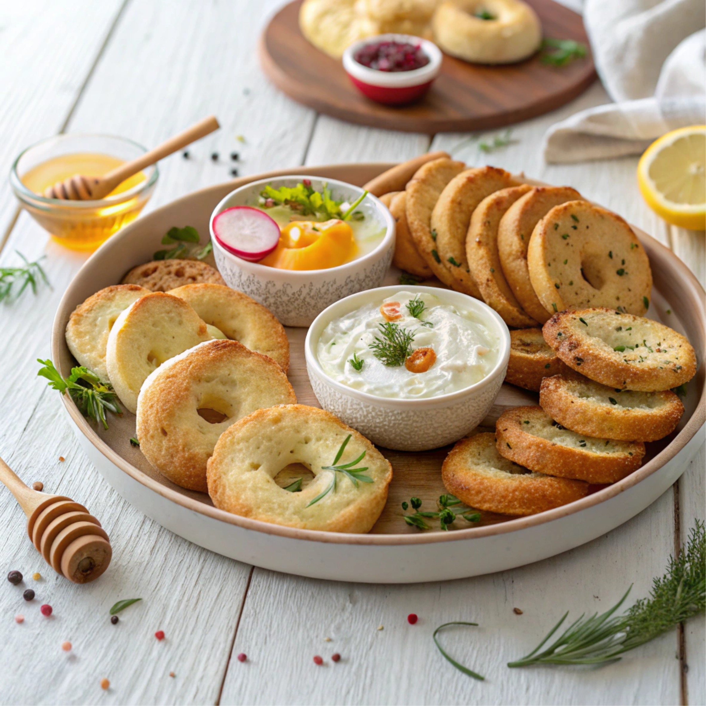 bagel chips with cream cheese