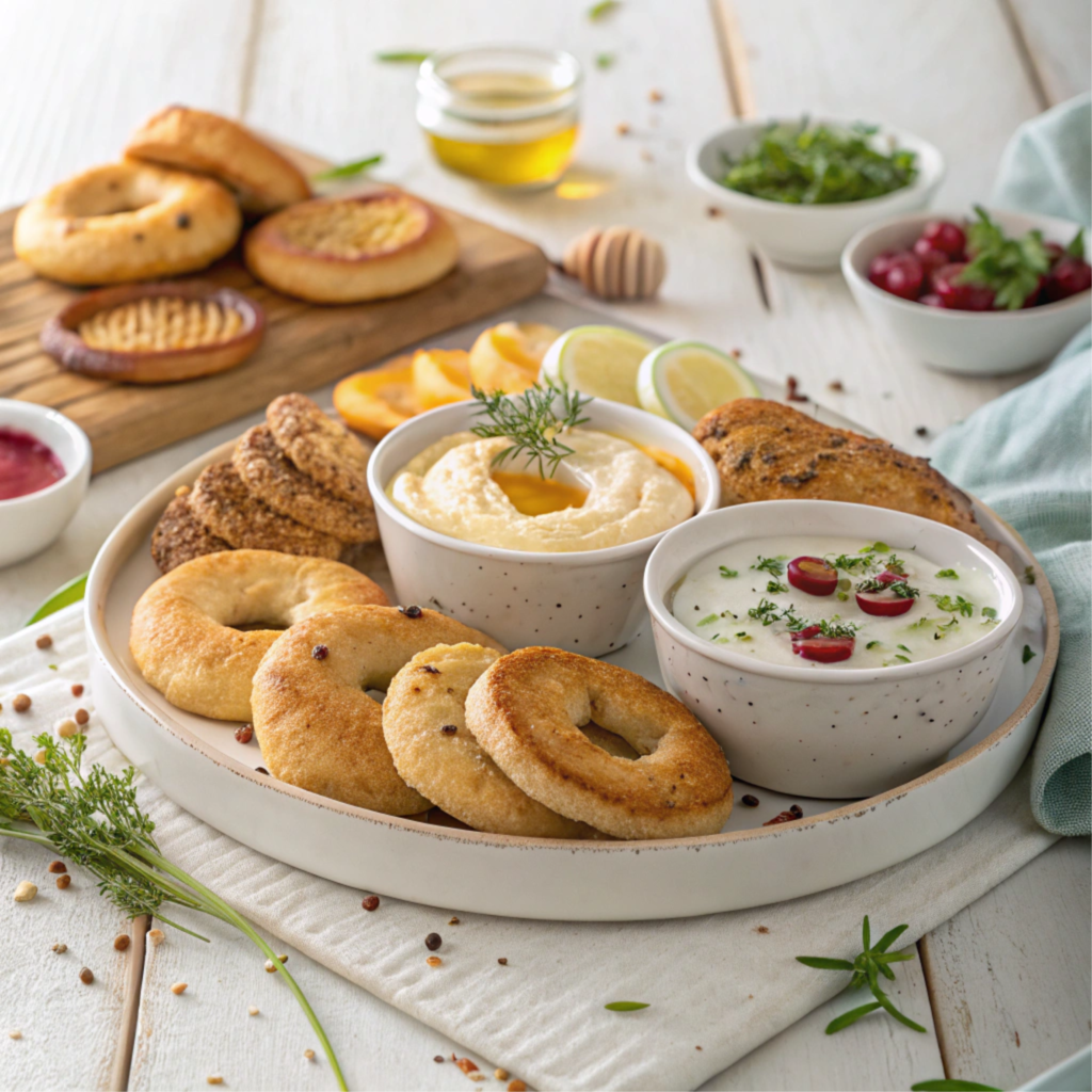 bagel chips with cream cheese