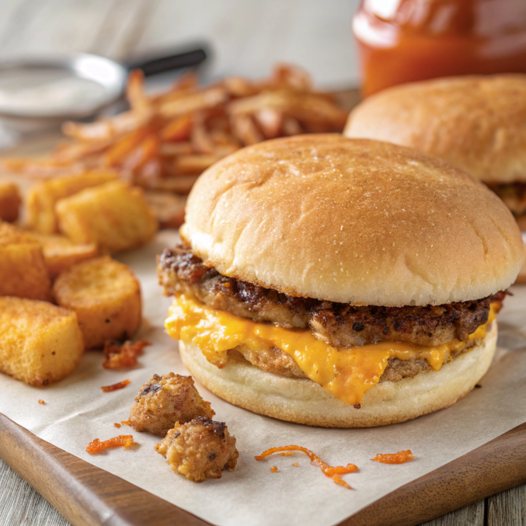 A Whataburger Breakfast on a Bun with hash browns.