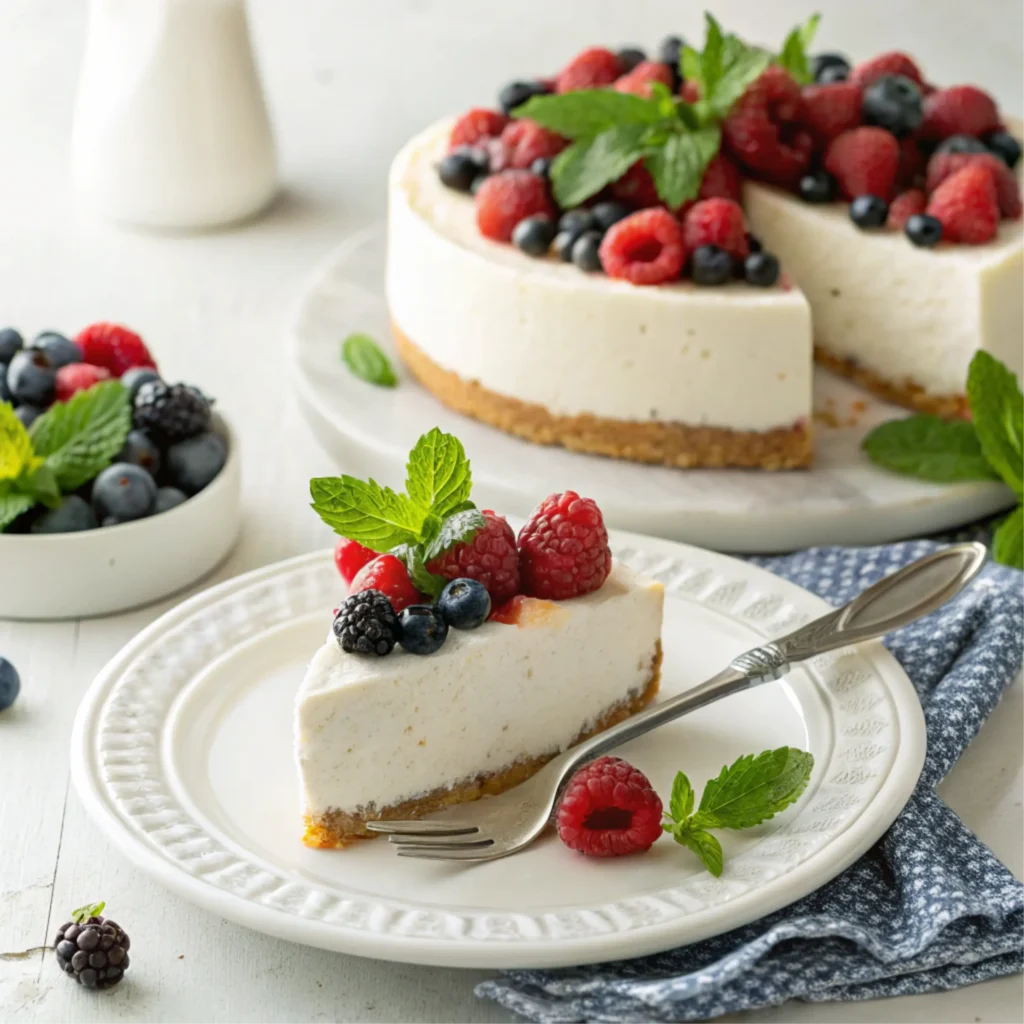 Creamy Cottage Cheese Cheesecake.