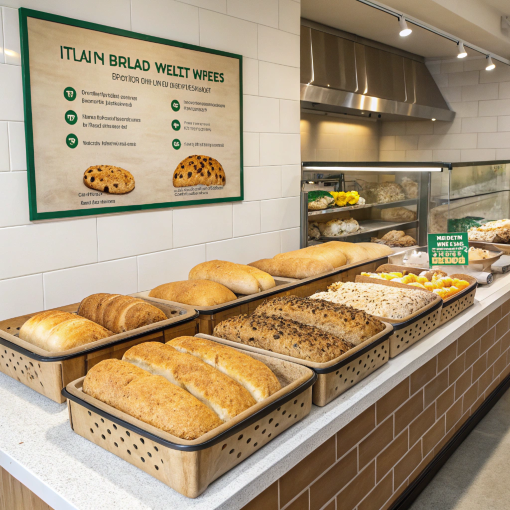 Subway bread varieties for Tuna Melt Sandwich