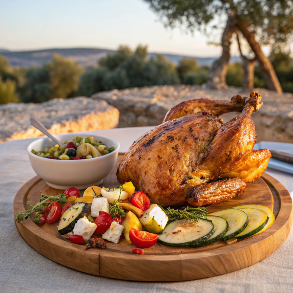 greek grilled spatchcock chicken