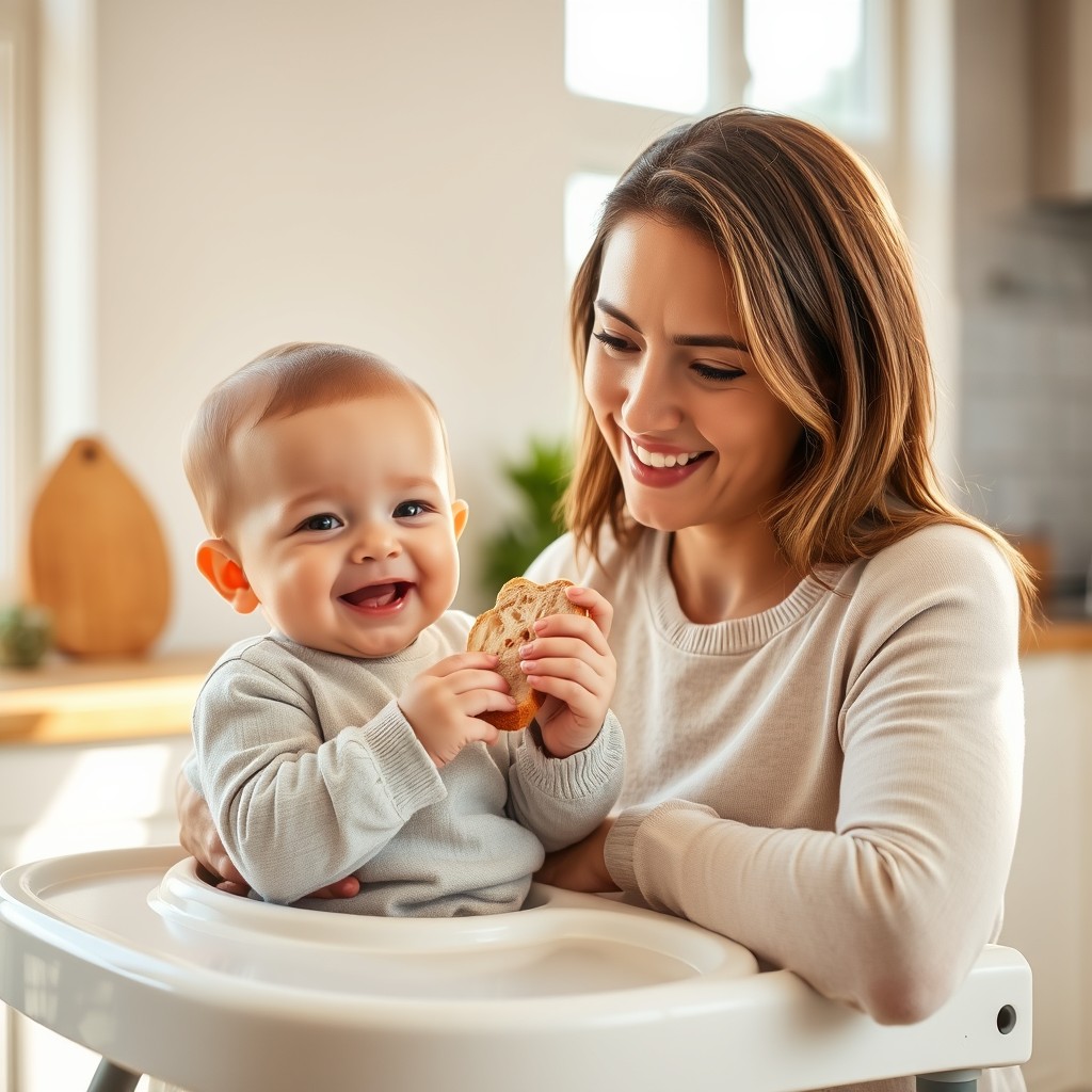 Serve bread to a 6-month-old