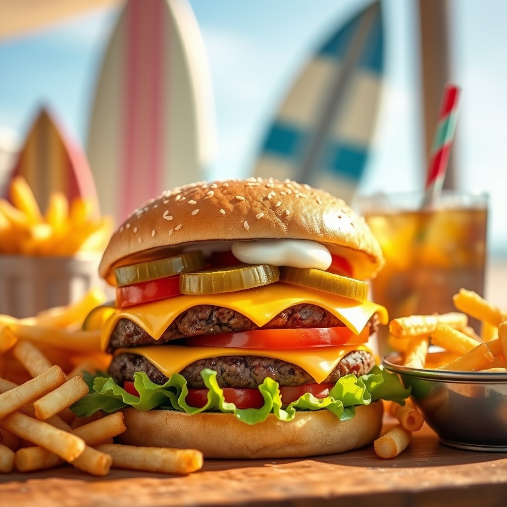 California Classic Double Cheeseburger - Ultimate Fast Food