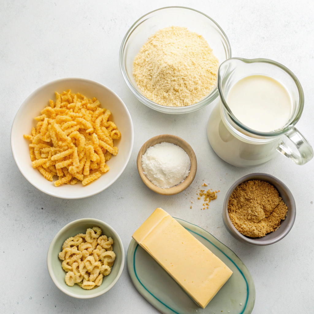 Organic pasta and cheese powder used in Annie’s Mac and Cheese.