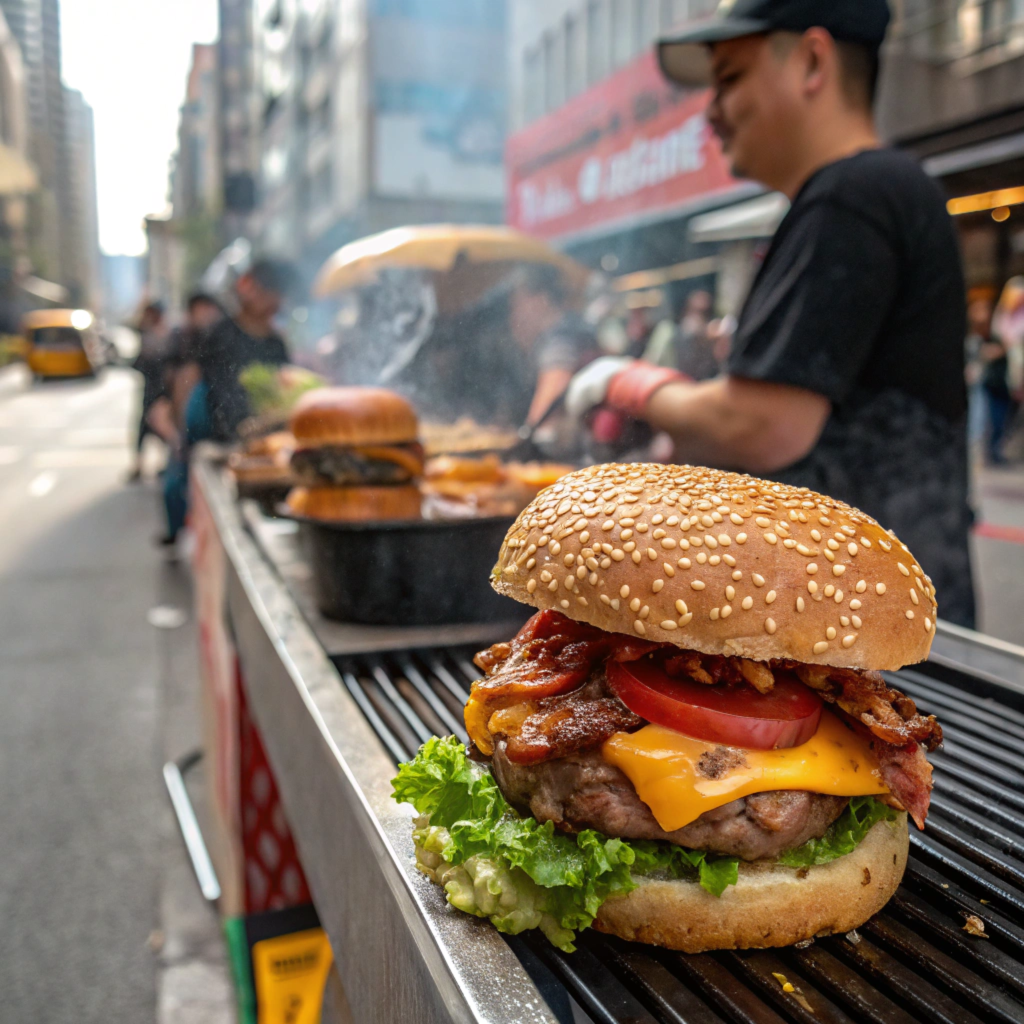 colombian street cheeseburger