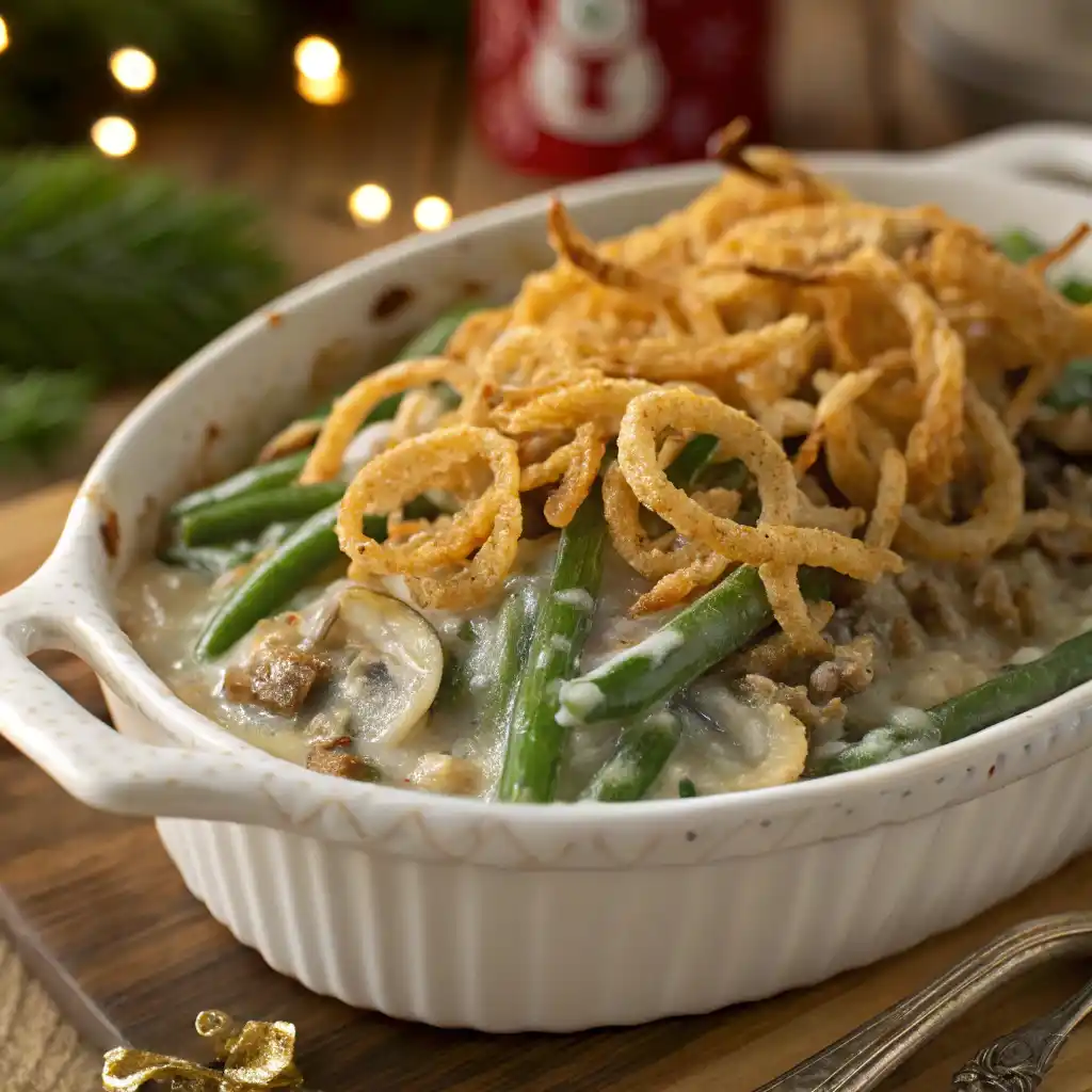 Green Bean Casserole Fresh from the Oven